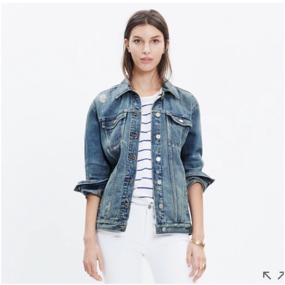 madewell distressed denim jacket